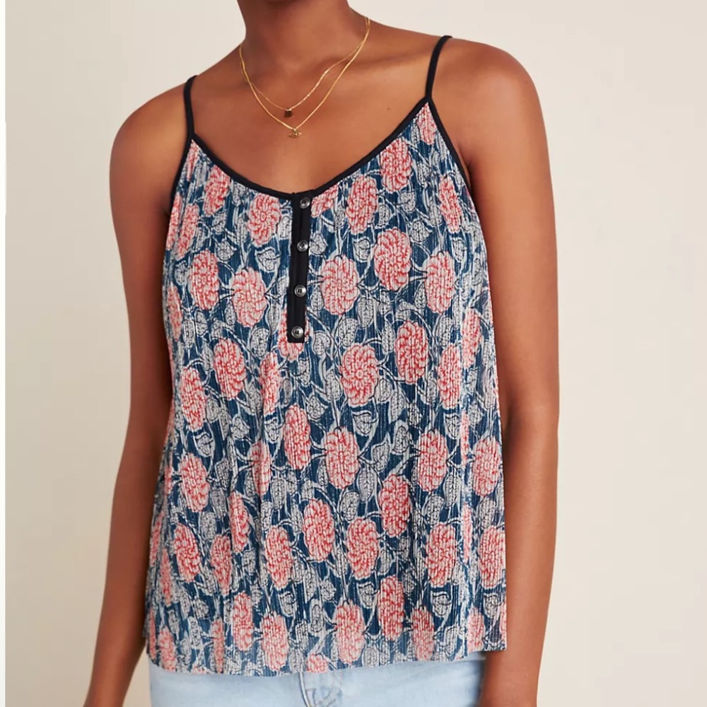 NWT Anthropologie Maeve Tati Textured Shimmer Tank M
